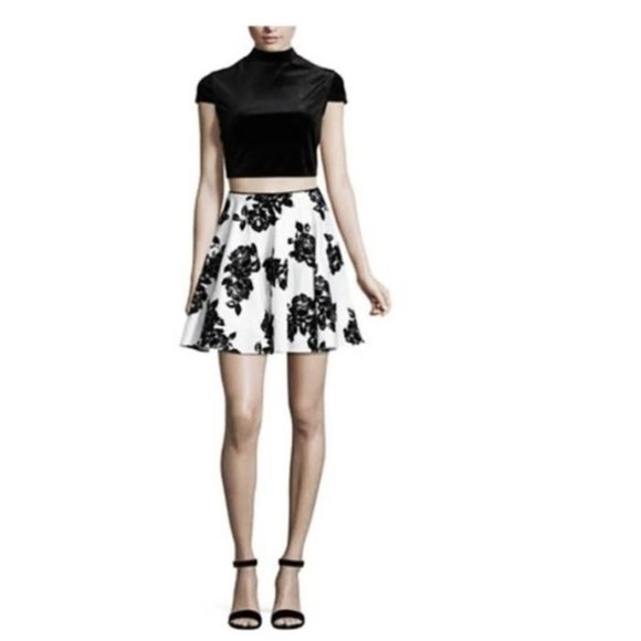 City Triangles Dresses & Skirts - Velvet Floral Skirt Set Size 3, City Triangles